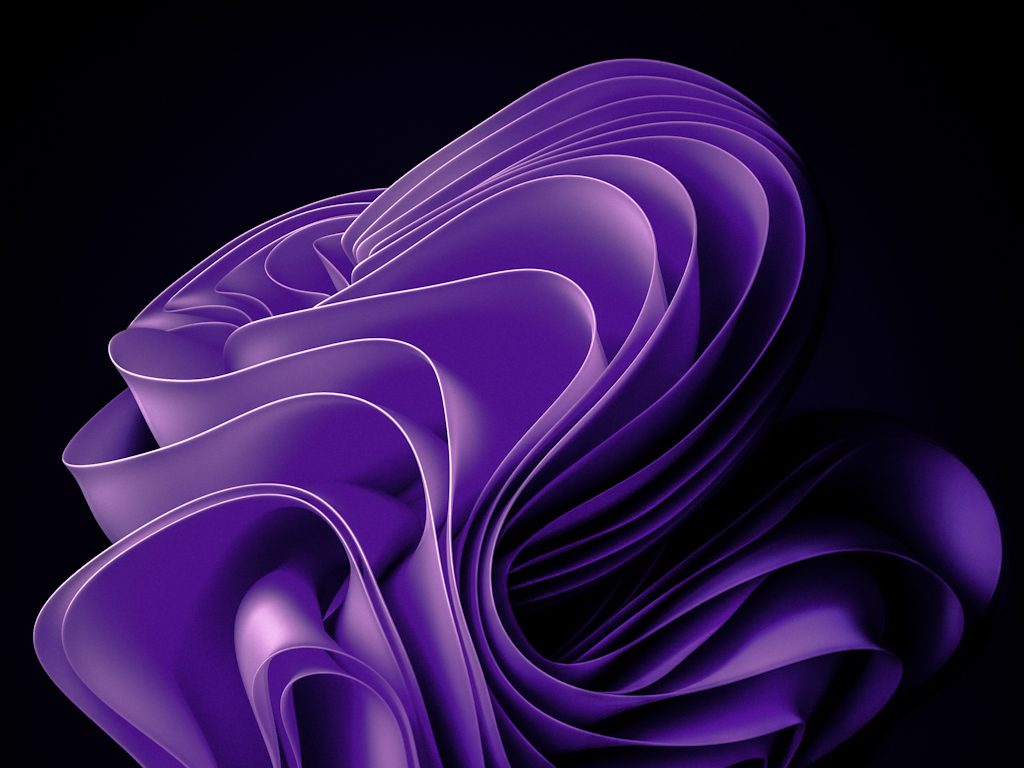 Purple Abstract Windows 11 Pro OEM Design