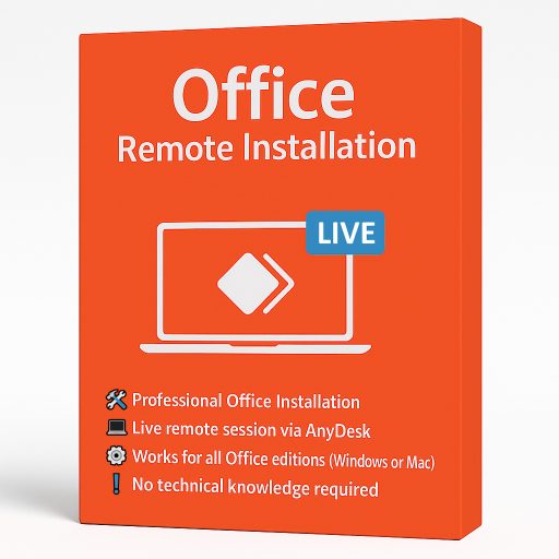 Office Remote Installation Service - Setup via AnyDesk