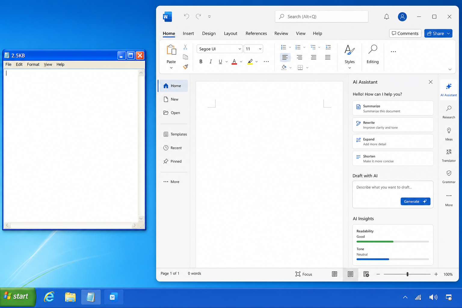 Minimalist Windows tools versus bloated modern apps side by side comparison