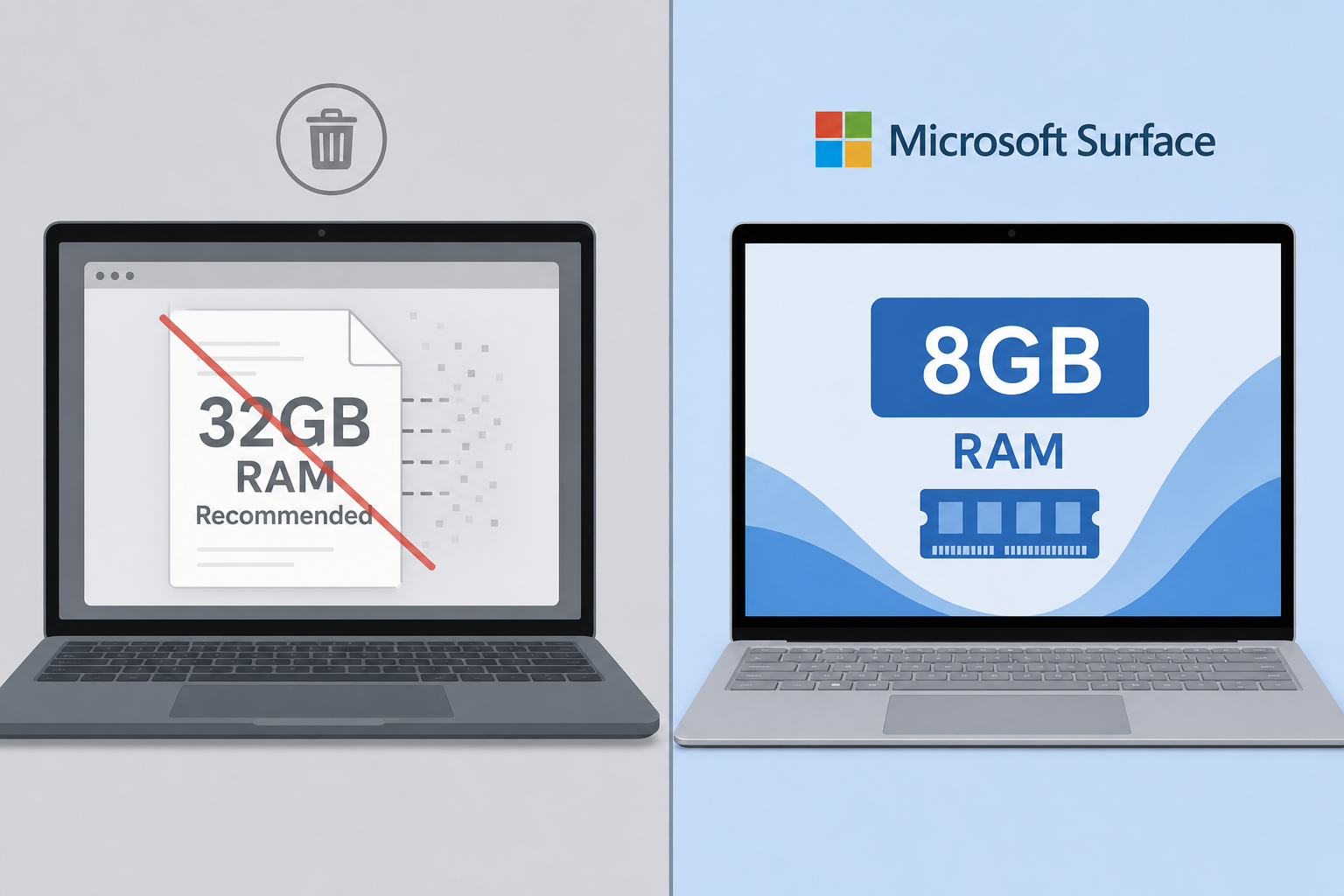 Microsoft removing 32GB RAM recommendation for Windows 11 systems in 2026