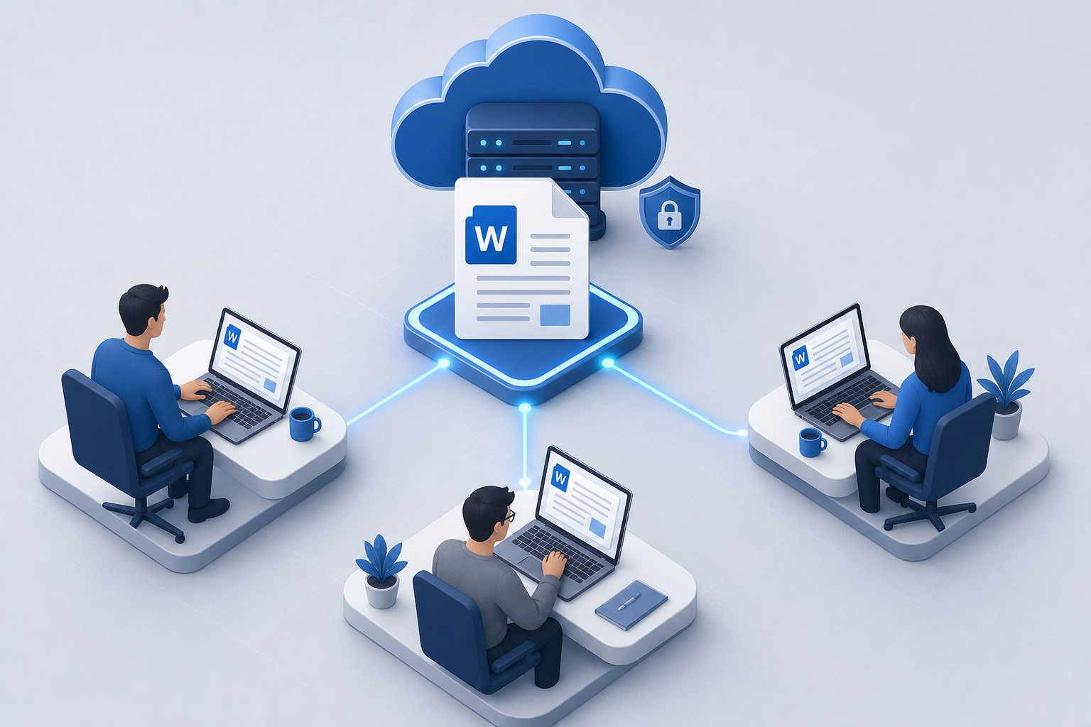 Team sharing Word style templates via cloud for consistent document formatting