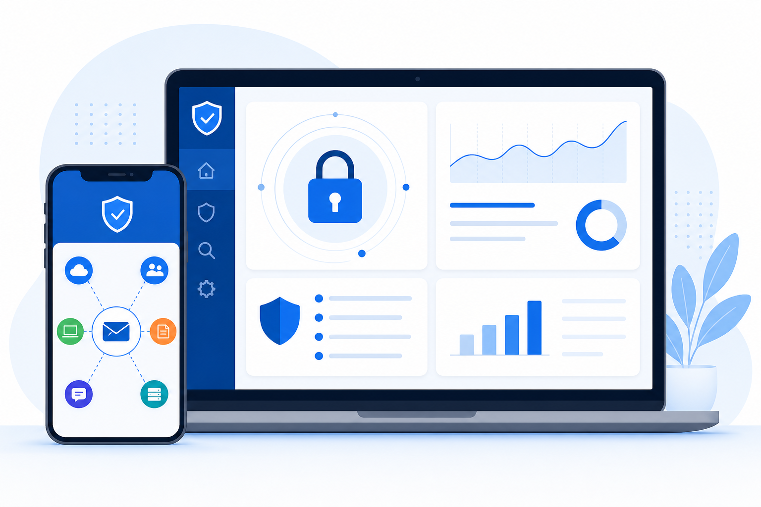 person reviewing Gmail access permissions on laptop security dashboard