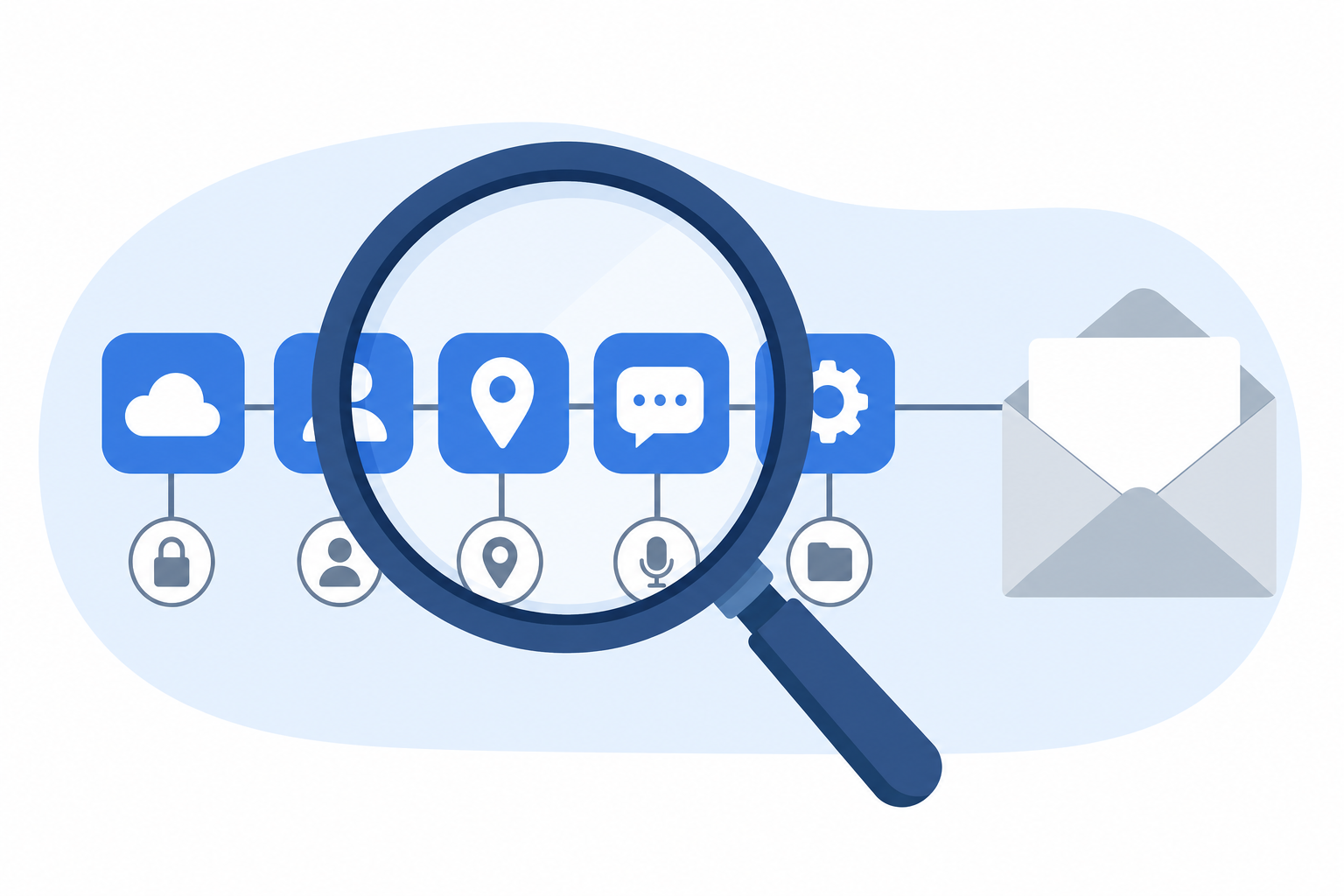 icons representing apps connected with Gmail access permissions