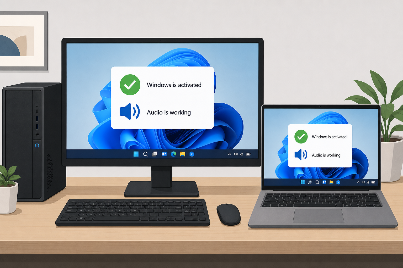 Genuine Windows 11 license restoring stable audio driver performance