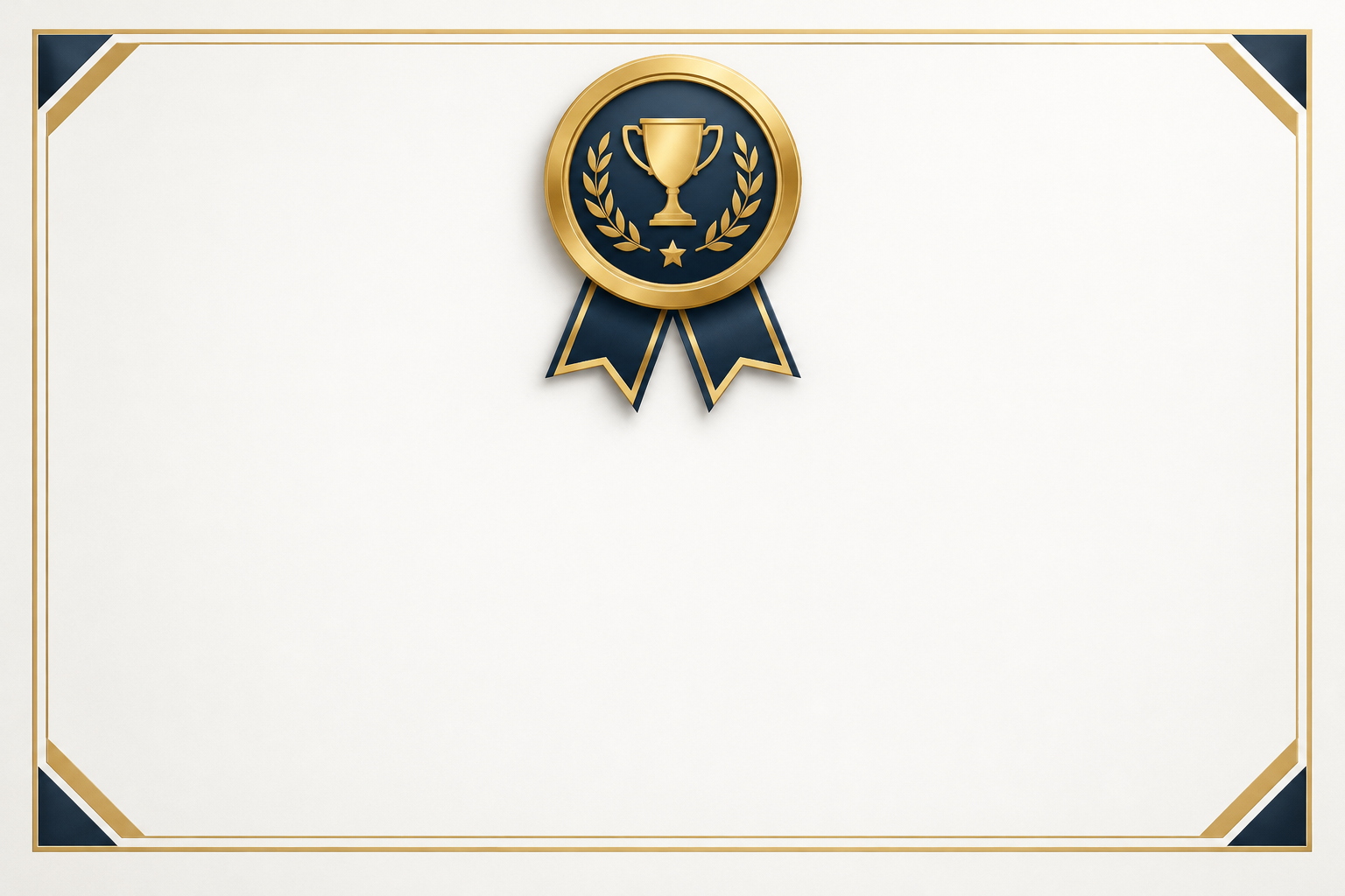 Design af færdigt præstationsmærke i CorelDRAW-medaljon på et certifikat