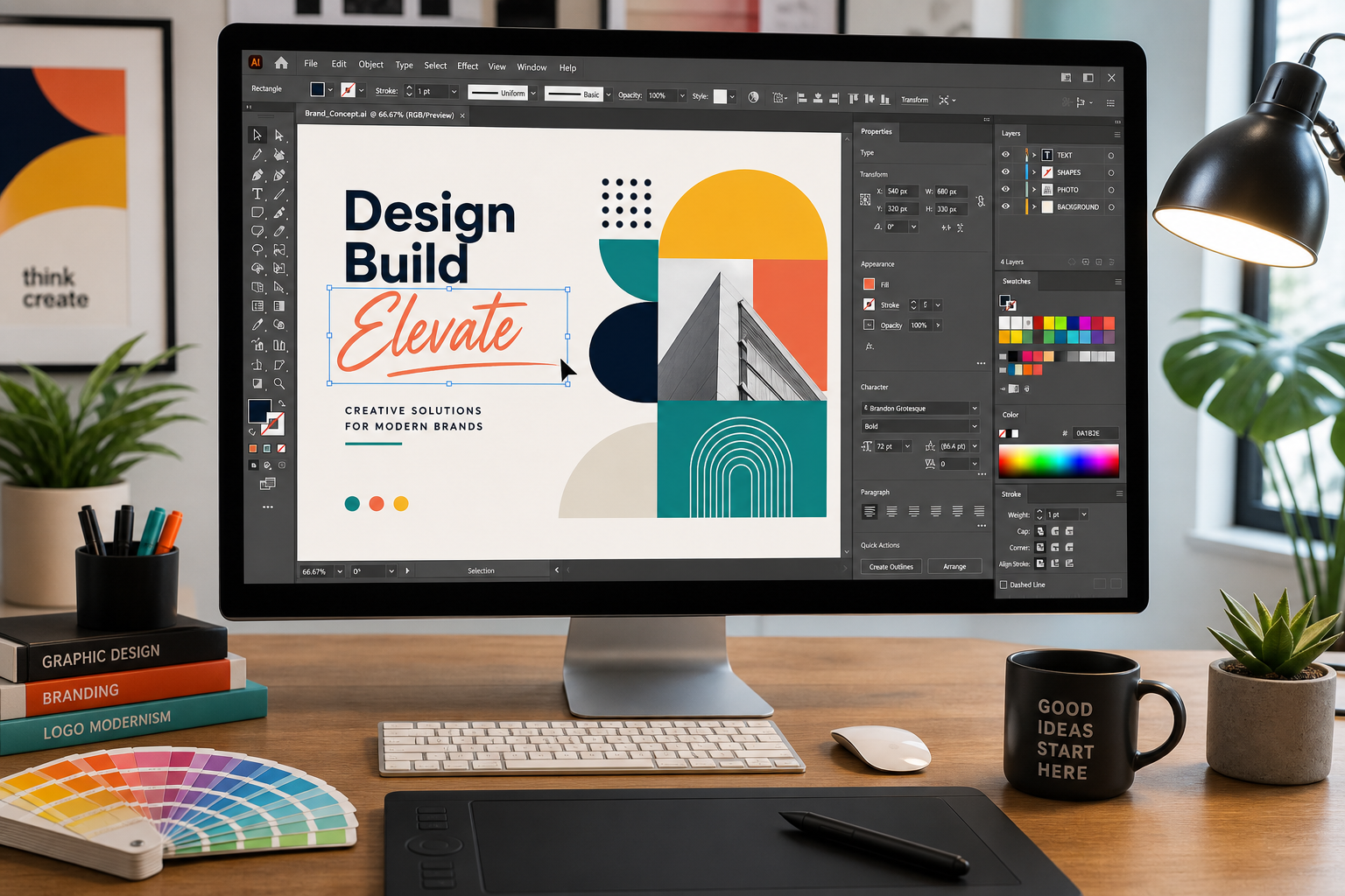 CorelDRAW tutorial for beginners showing vector design interface and tools