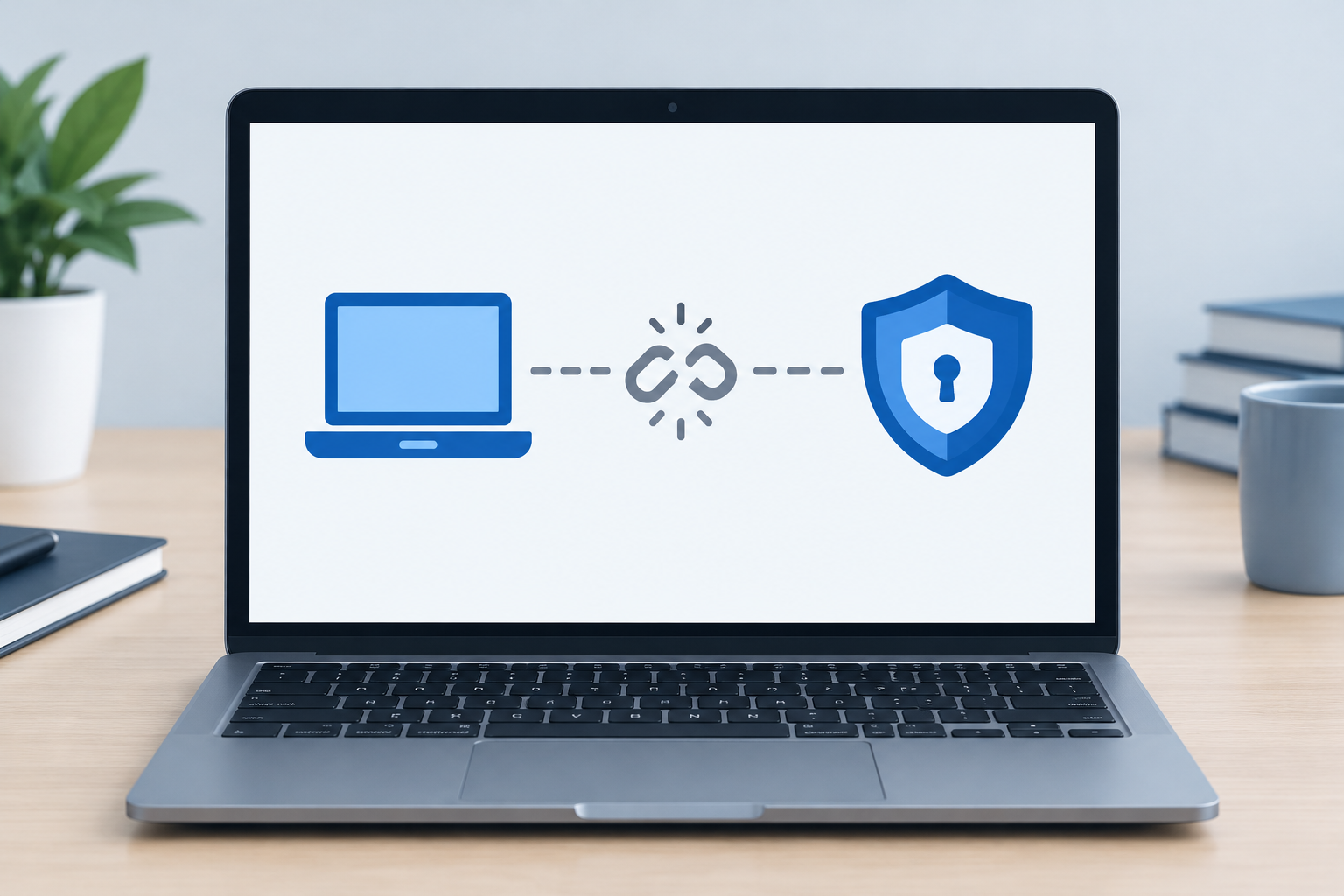 Illustration representing the windows 11 vpn bug breaking a secure connection