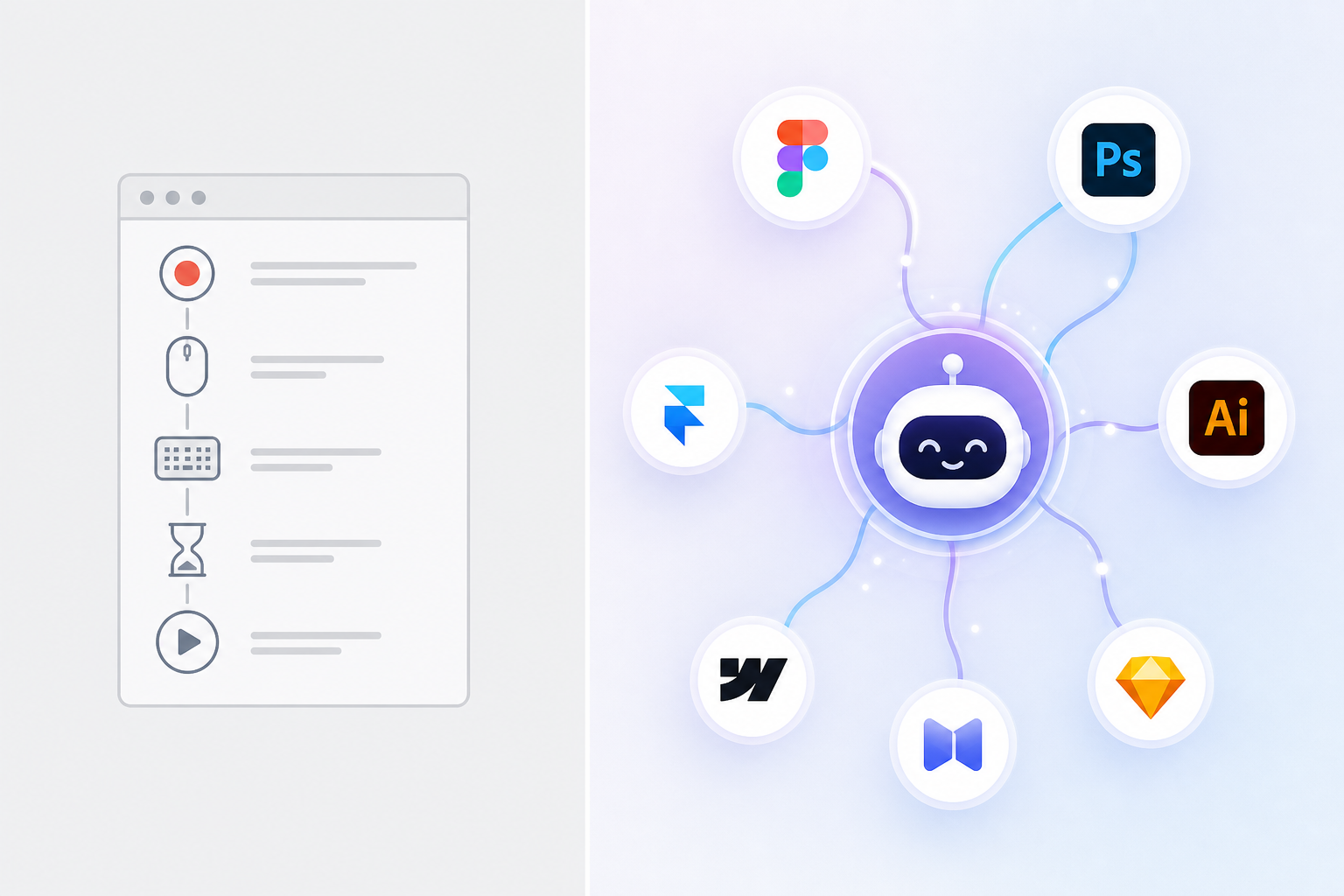 Comparison of agentic AI assistant versus simple automation workflow
