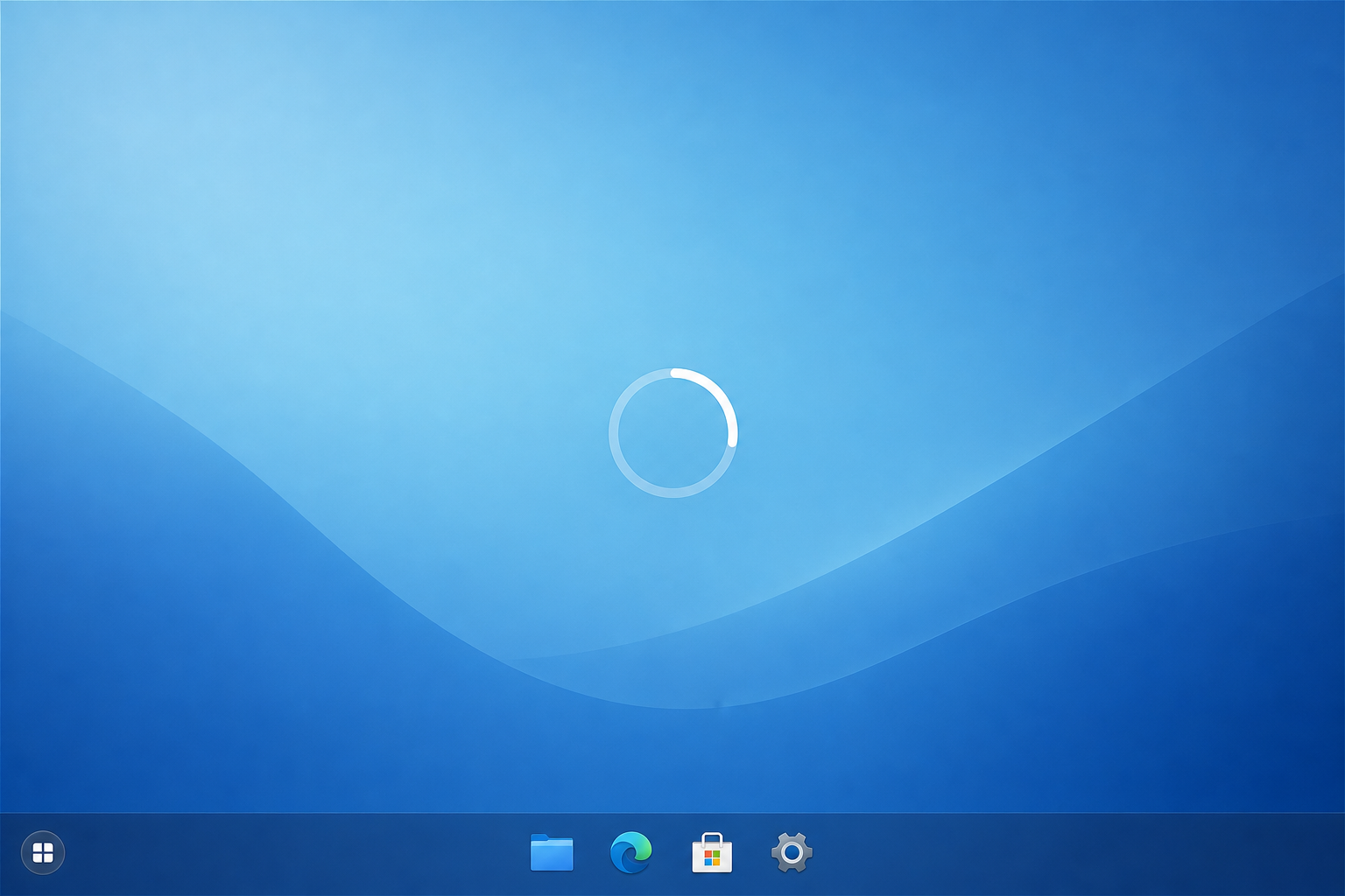 Fresh desktop screen after a clean Windows installation setup Fresh desktop screen after a clean Windows installation setup