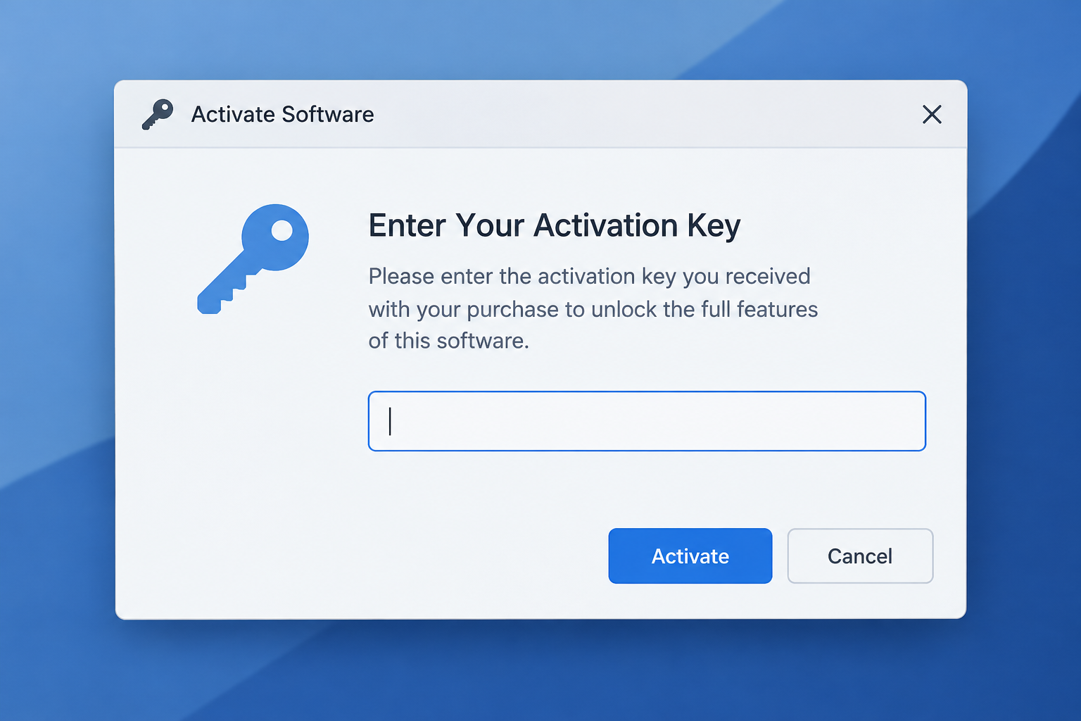 Software activation screen for installing Autodesk design applications