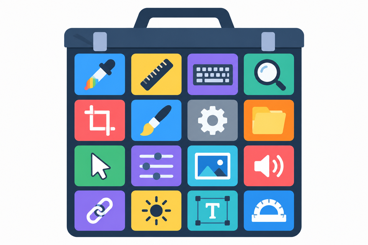Toolkit icons representing lesser-known Windows 11 features utilities