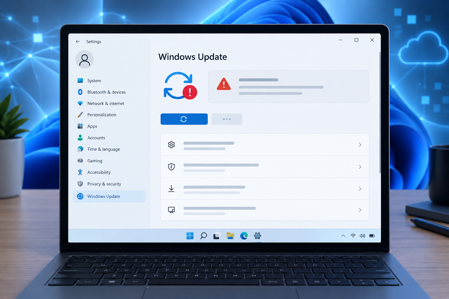 Windows 11 laptop screen showing the 0x800f0845 error message